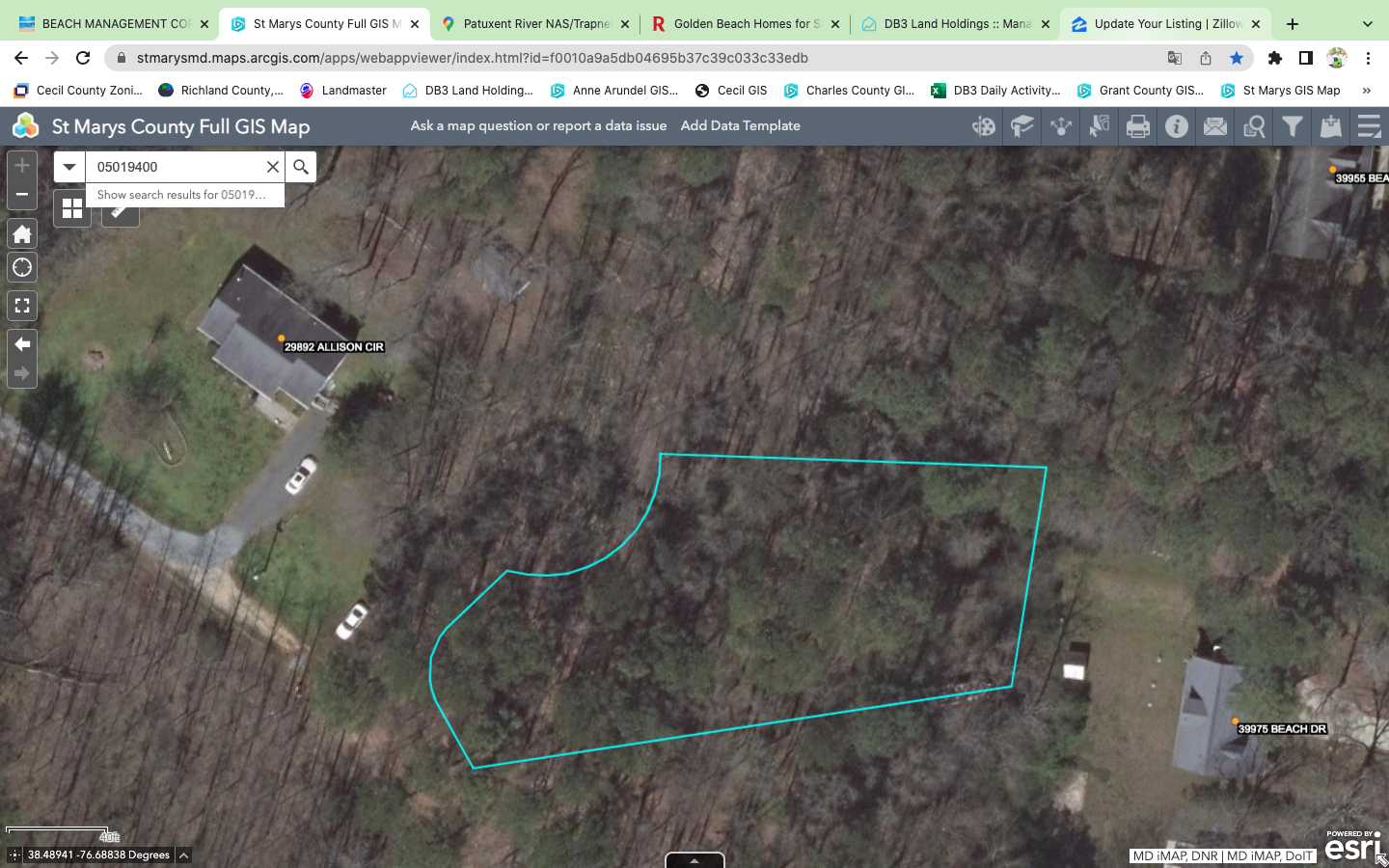 REDUCED 12,999! Golden Beach, MD .46 Ac Boat/Beach Access! 50 BELOW