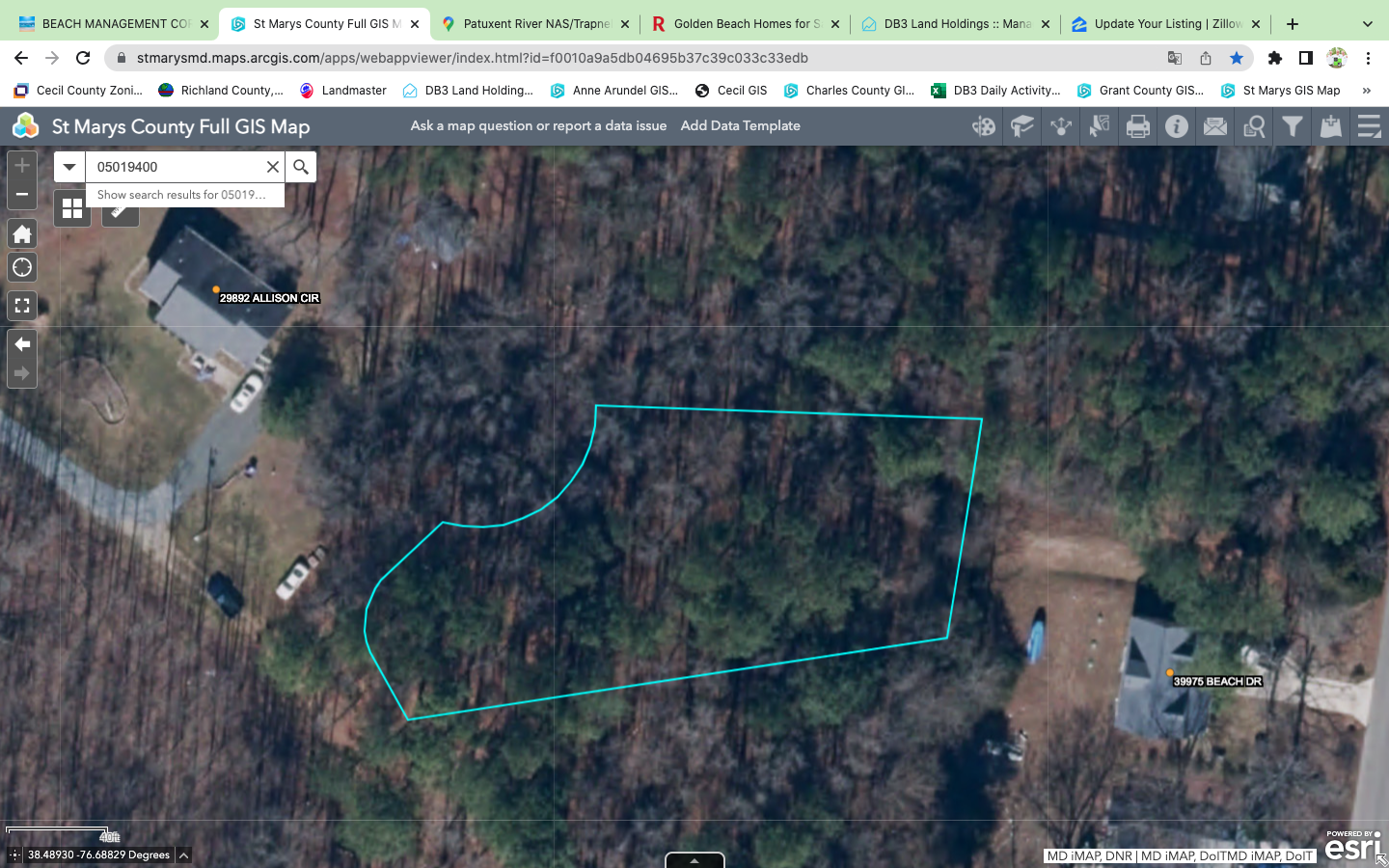 REDUCED 12,999! Golden Beach, MD .46 Ac Boat/Beach Access! 50 BELOW